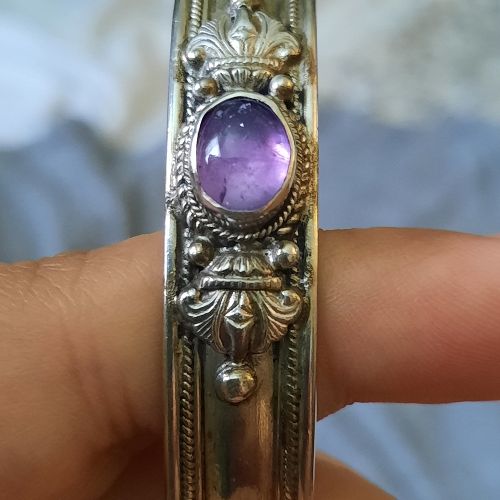 Amethyst Open Bangle - image 7